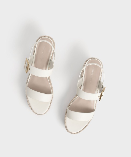 靴 Charles&Keith Buckled Espadrille Wedges CHARLES ＆ KEITH サンダル バックル エスパドリーユ ウェッジ