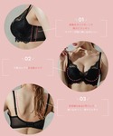 ブラジャー ショーツセット カシュクール脇高ブ...の詳細画像1
