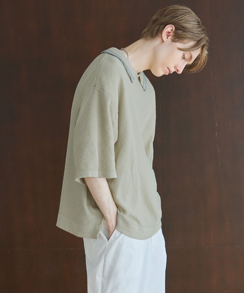 PHIGVEL MAKER＆CO 鹿の子ニットポロ PHIGVEL - KNIT POLO SHIRT : HUMAN and THINGS.BLOG
