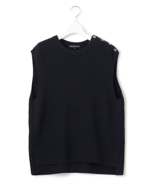 23区 ベスト レディース 「洗える」コットンカシミヤ ニットベスト