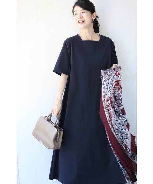 ■ 美品 ■ クラネ CLANE ロングワンピース 濃紺 ウォッシャブル 楽天市場】CLANE 正規商品 クラネ シャーリング ロング