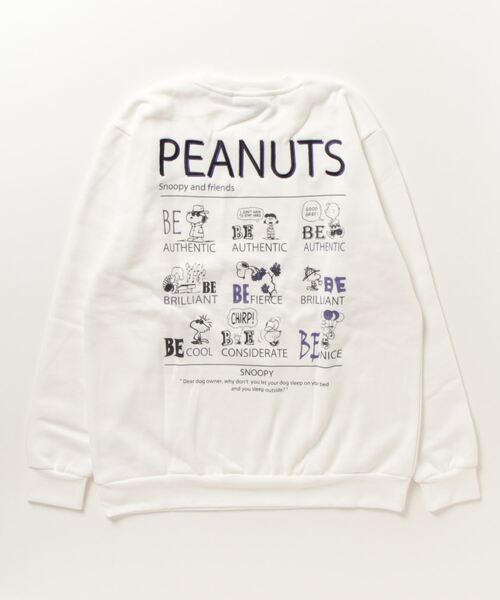PEANUTS トレーナー スウェット SNOOPY ロゴ刺繍トレーナー メンズ