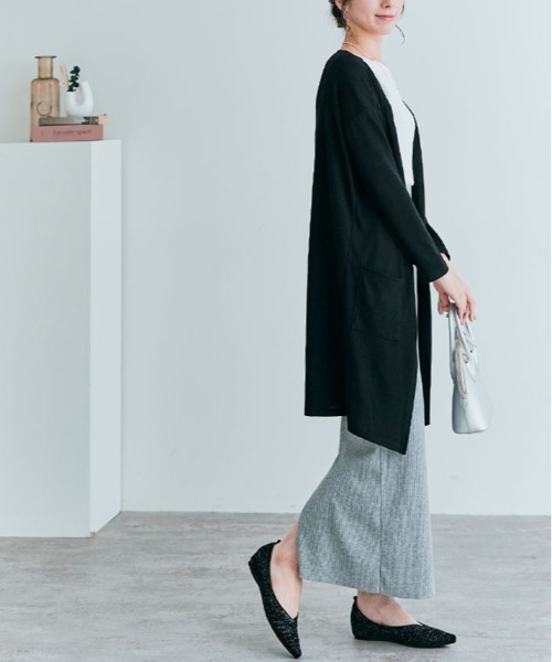 カーディガン 薄手 ニットソー ロング レディース : ZOZOTOWN Yahoo!店