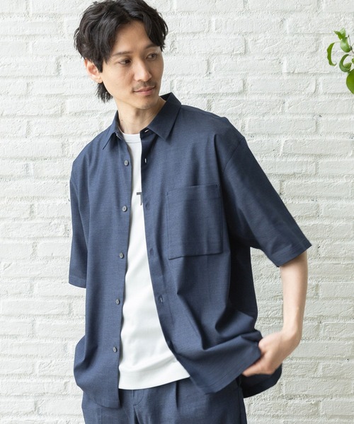 GLOBAL WORK（グローバルワーク） シャツ 半袖 アーバンデニムシャツ