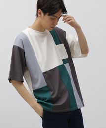 tシャツ 梨地カラーブロックT / 110026 メンズ｜ZOZOTOWN Yahoo!店
