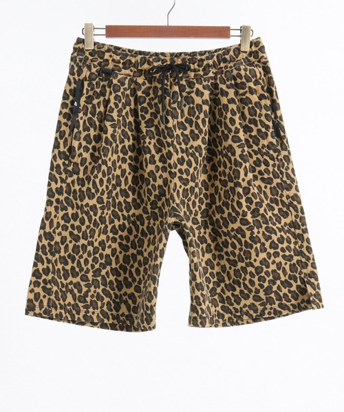GLIMCLAP ハーフパンツ パンツ mp12351- Leopard pattern twill fabric