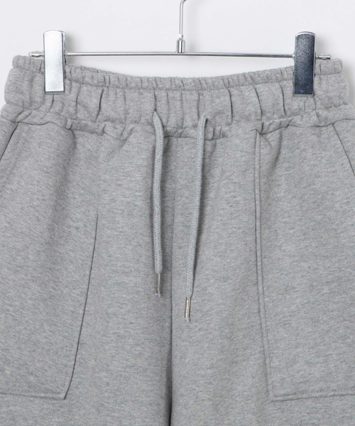 スウェットパンツ ジャージ ワイドスウェットハーフパンツ レディース