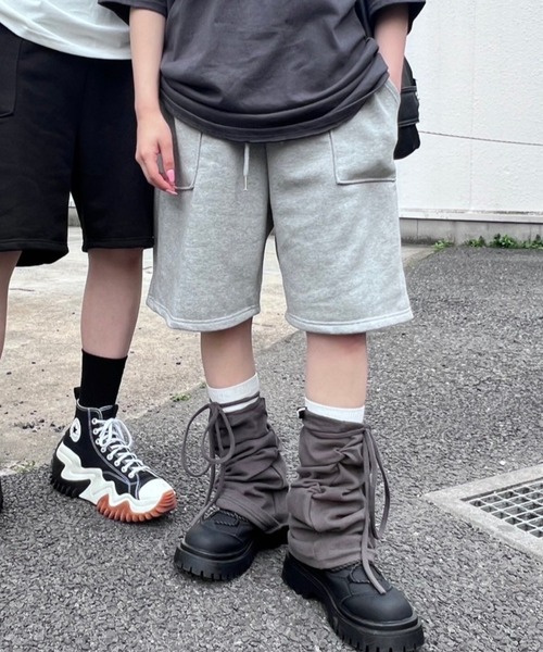 スウェットパンツ ジャージ ワイドスウェットハーフパンツ レディース