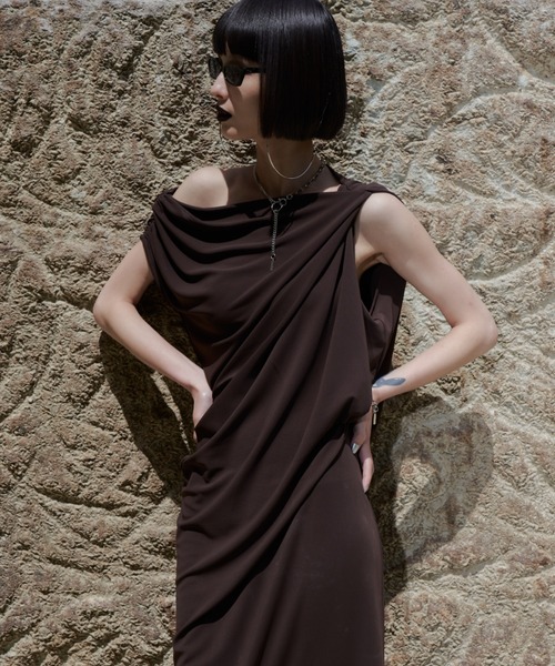 JOSE MOON ワンピース FLOW DRAPE DRESS/フロードレープドレス