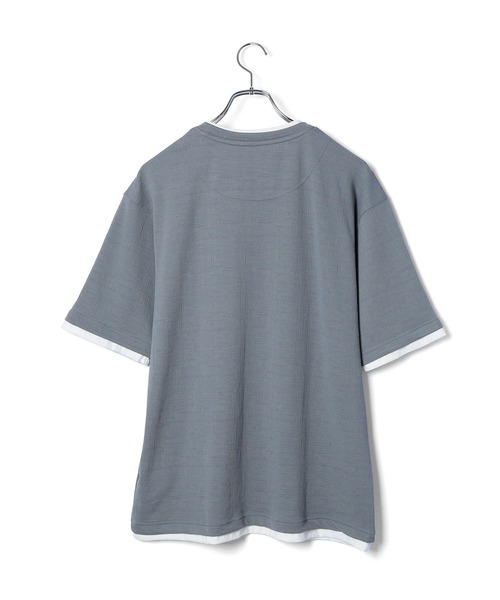 tシャツ j.n.r.d/格子フクレジャガードフェイクレイヤード