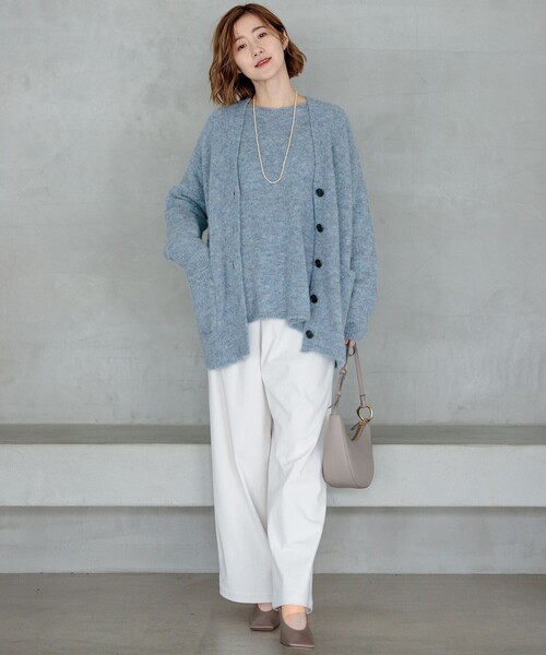 23区 ニジュウサンク 2023AW ブラッシュドアルパカブレンド ニット 未使用品 サイズ:38  グレー  レディース 定価￥18.920 トップス ブラッシュドアルパカ ニット / 23区 | ファッション通販 【公式