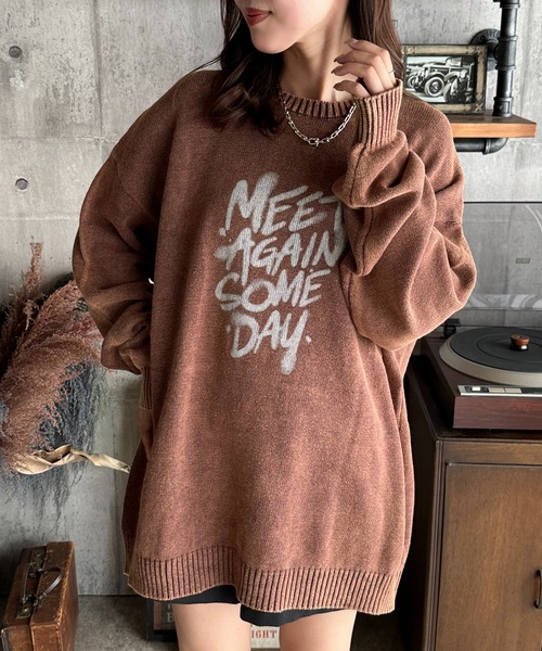 【新品タグ付】UNITED ARROWSリブキーネック5分袖ニット　ブラウン BEAUTY&YOUTH UNITED ARROWS（ビューティーアンドユースユナイテッド