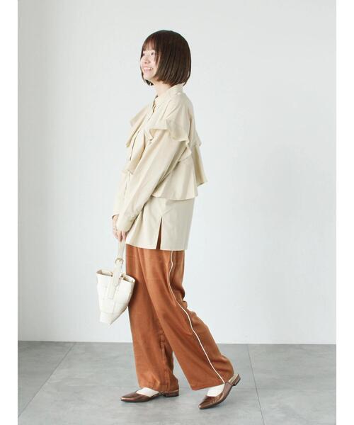 美品louren フリル付き長袖シャツ 楽天市場】シャツ フリル ブラウス トップス レディース 綿