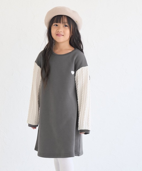 ROPE' PICNIC（ロペ ピクニック） ワンピース 「KIDS」袖ケーブル裏
