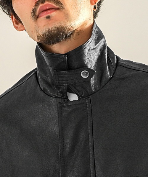 美品❗️hamnett レザーブルゾン　a2 タイプ　短丈　本革　Ｍサイズ　黒 ラグスタイル LUXSTYLE エコレザーA－2ブルゾン/レザージャケット