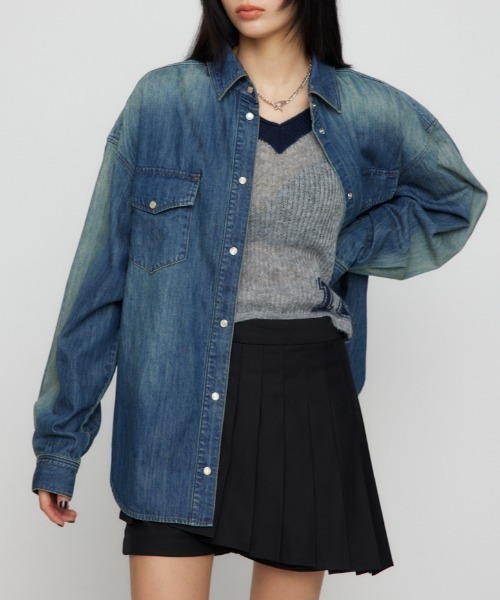 ブラウス シャツ WASH VINTAGE シャツ レディース