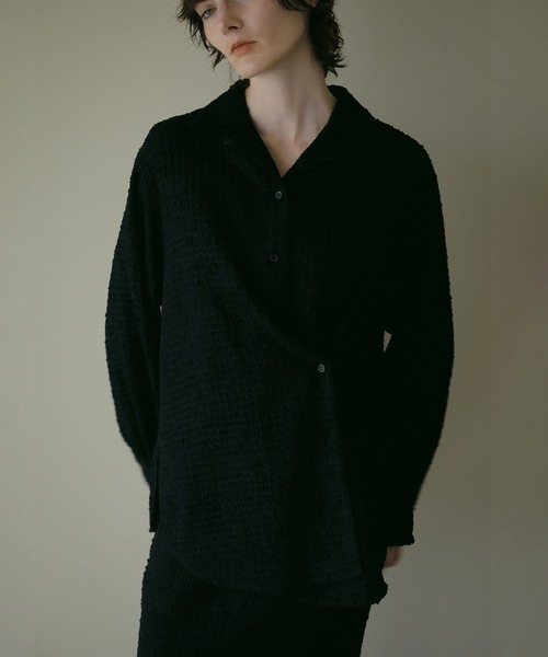 MANOF シャツ MANOF（マノフ） ブラウス シャツ SHIRRING LACE SHIRTS レディース