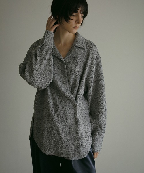 MANOF シャツ MANOF(マノフ)｜TIE OVER SHIRTS/WHITE の通販｜ELLESHOP・(エル