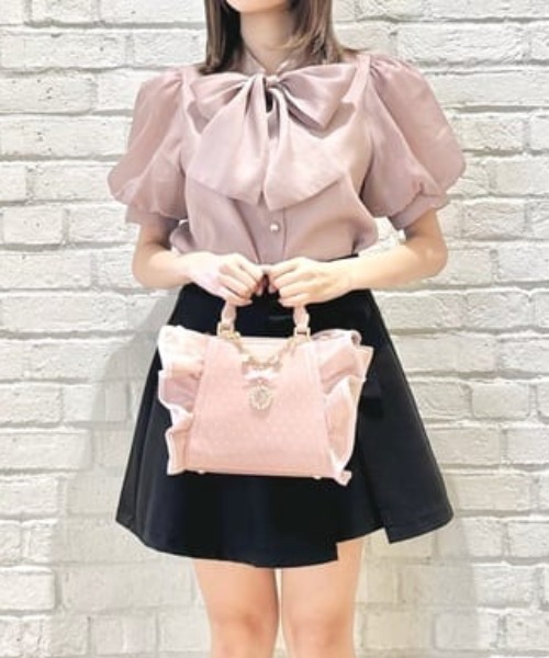 大人気!! SAMANTHAVEGA チュールフリルハンドバッグ（小） SAMANTHAVEGA｜チュールフリルハンドバッグ(小) | Rakuten