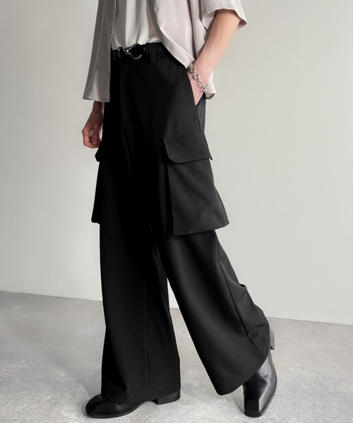 Classical Origin カーゴパンツ ビッグポケット付きパラシュートワイド