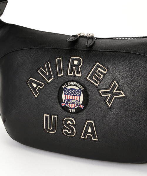 AVIREX ショルダーバッグ VARSITY LEATHER HOBO BAG / レザー