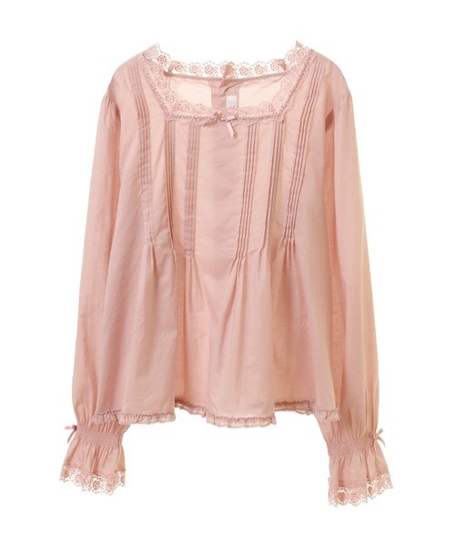 PINK HOUSE◆レース使いブラウス/半袖ブラウス/--/コットン/WHT/A2171FB 164 コットンレース使いブラウス｜ピンクハウスオフィシャル