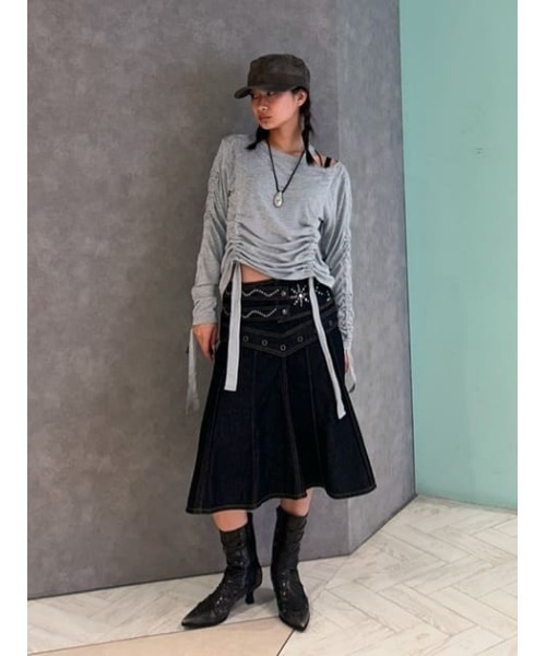 LAGUA GEM デニムスカート STUDS JEWEL : ZOZOTOWN Yahoo!店