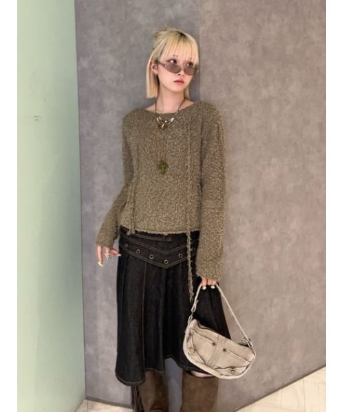 ラグアジェム　スタッズジュエルデニムスカート LAGUA GEM | STUDS JEWEL デニムスカート (スカート ) |SHEL