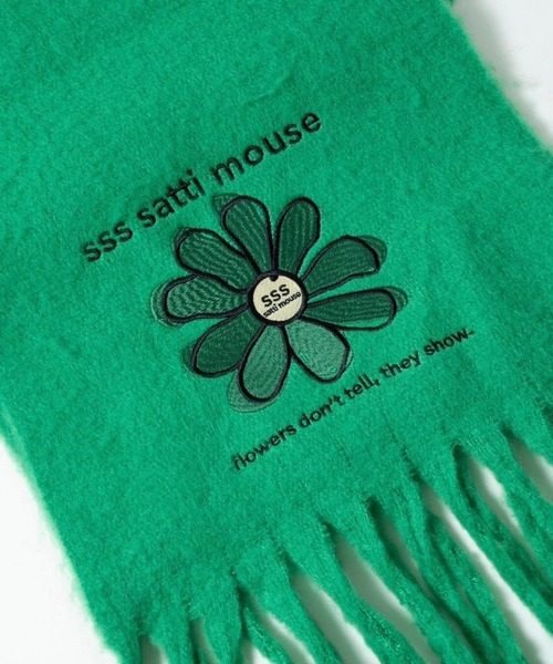 sss satti mouse flower muffler【black】 sss satti mouse flower muffler【black】 sss satti mouse