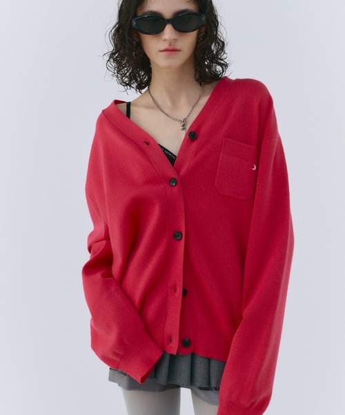 JOSE MOON カーディガン POINT KNIT CARDIGAN/ムーンポイント