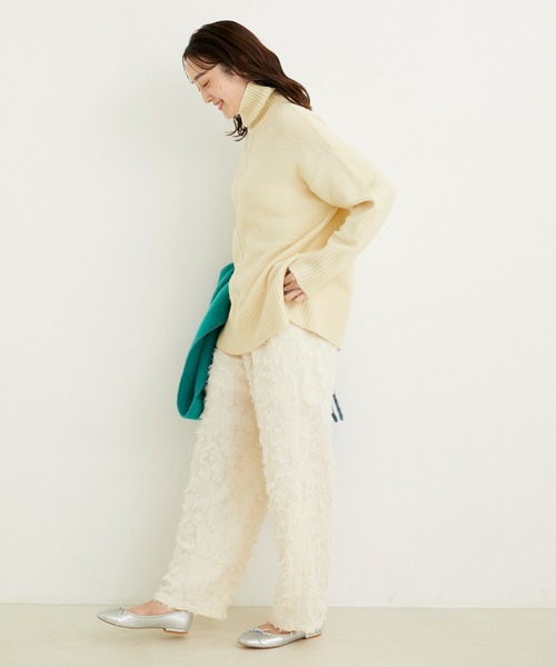 「LE CERCLE par rope'」 タートルネックニット M ラベンダー レディース_画像5