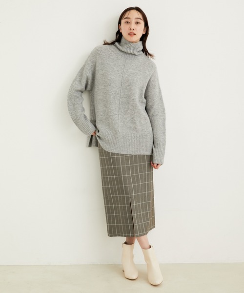 「LE CERCLE par rope'」 タートルネックニット M ラベンダー レディース_画像6
