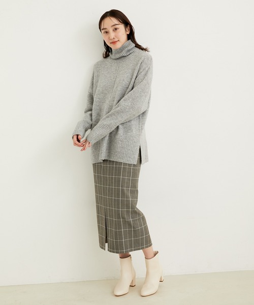 「LE CERCLE par rope'」 タートルネックニット M ラベンダー レディース_画像7