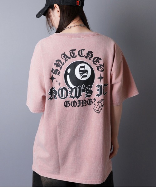 SPINNS tシャツ バックプリントストリートTシャツ/8ボール