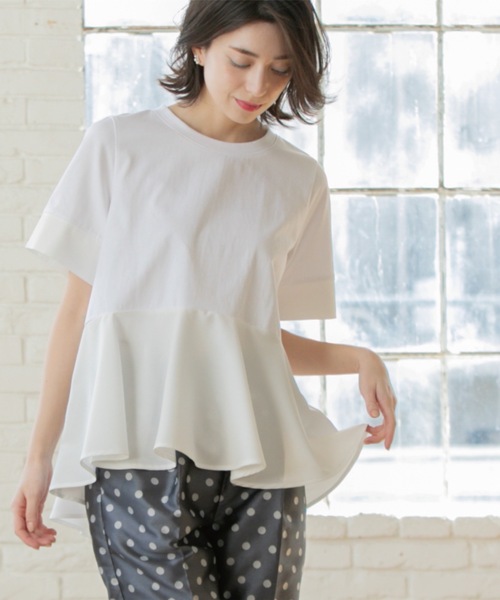 tシャツ ペプラムパーツセットトップス レディース ペプラムパーツセットトップス(Tシャツ／カットソー)｜トップス