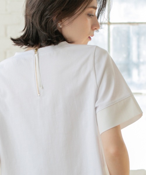 OPAQUE.CLIP tシャツ ペプラム切替ドッキングトップス「洗濯機