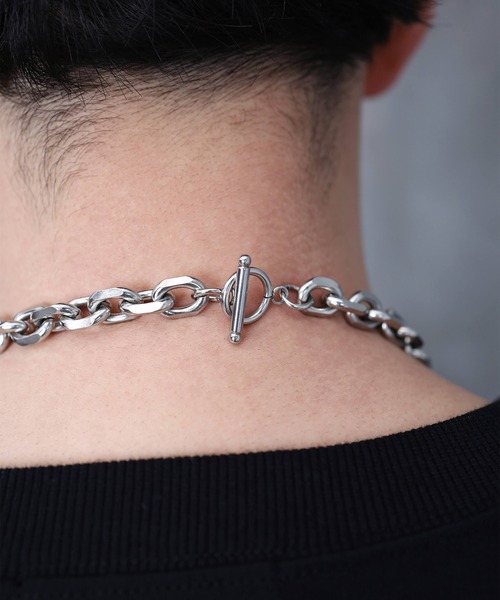 ARROWM ネックレス カットアズキチェーンネックレス メンズ レディース