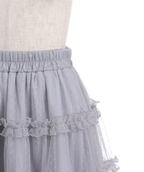 axes femme POETIQUE スカート チュールティアードミニスカート
