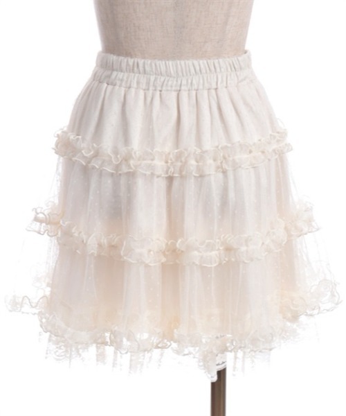 axes femme POETIQUE スカート チュールティアードミニスカート