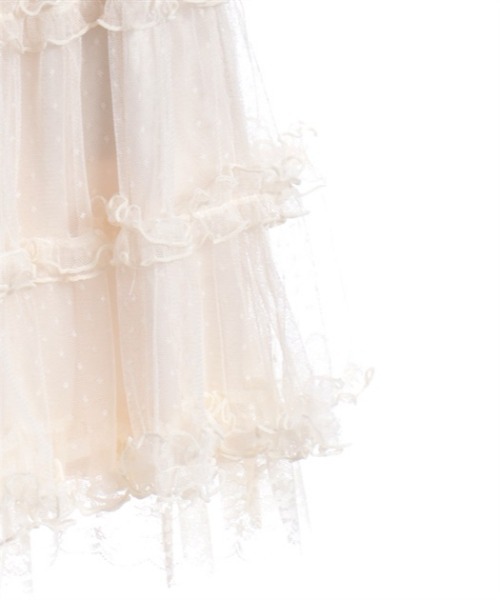 axes femme POETIQUE スカート チュールティアードミニスカート
