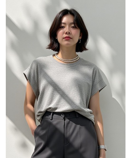 格安新品  fifth tシャツ 脇見え防止フレンチスリーブカットソー トップス