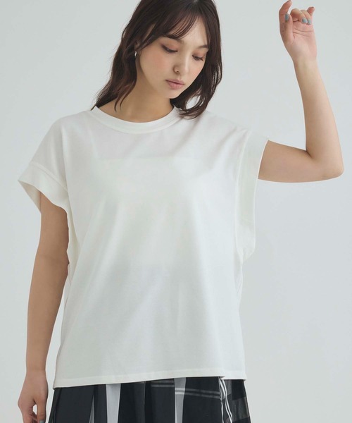 最新 fifth tシャツ 脇見え防止フレンチスリーブカットソー トップス