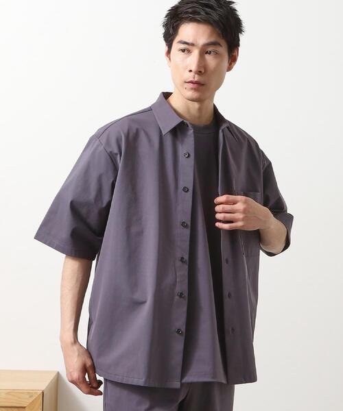 THE SHOP TK シャツ パーフェクテックツイル5分袖シャツ