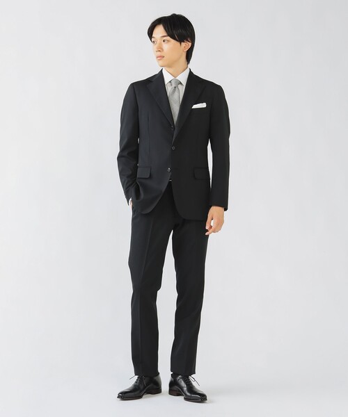 BEAMS ビームス セットアップ スーツ ウール ブラック 黒 M相当 BEAMS HEART（ビームス ハート） セレモニースーツ セットアップ 「4