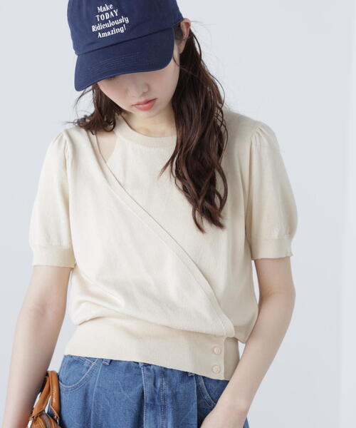 FREE'S MART ニット セーター キャミレイヤードカシュクール半袖