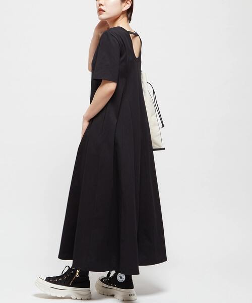 CONVERSE TOKYO ワンピース BACK OPEN FLARE DRESS : ZOZOTOWN Yahoo