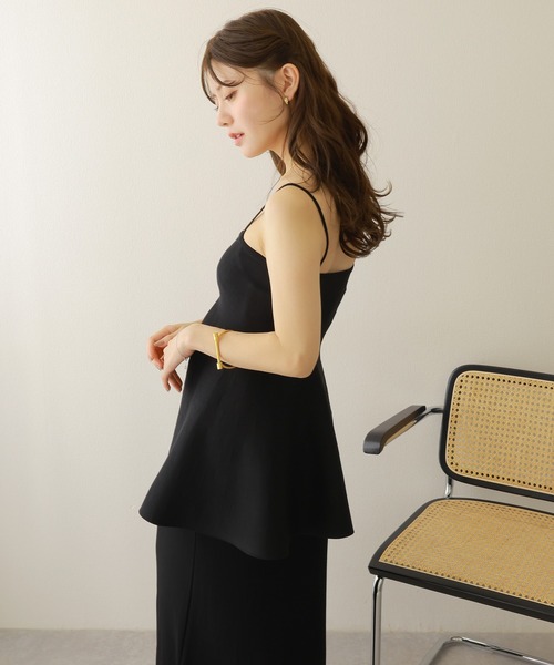 セットアップ flare peplum camisole skirt setup /フレア ペプラム