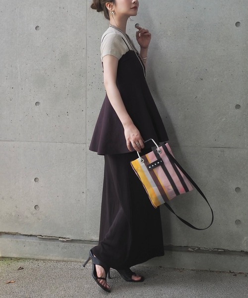 セットアップ flare peplum camisole skirt setup /フレア ペプラム