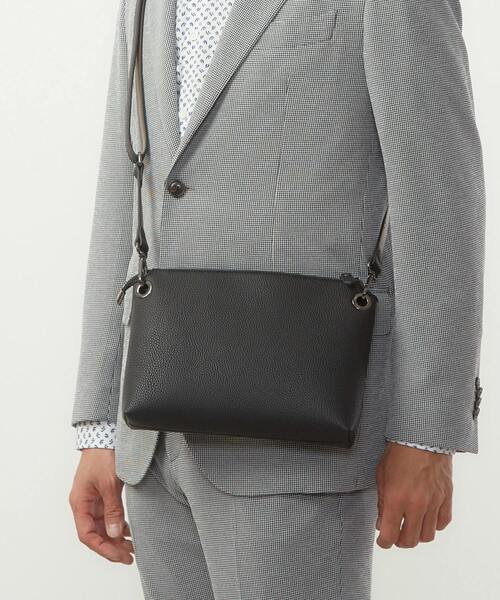 MEN'S MELROSE ショルダーバッグ PUレザー2wayミニショルダーバッグ