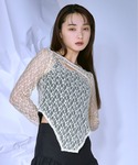 tシャツ Cut out piping レース...の詳細画像4